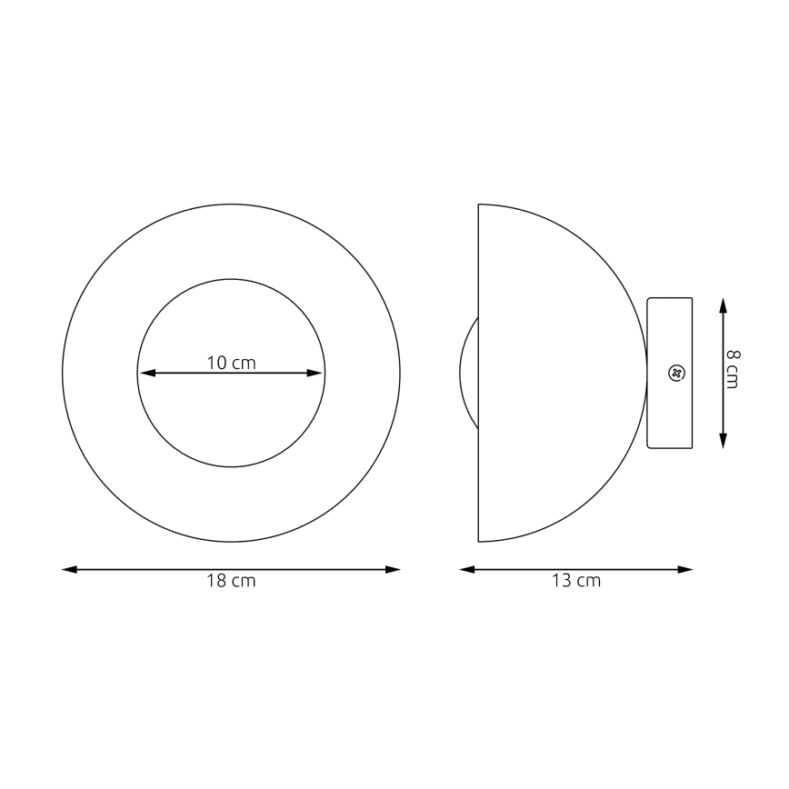 Vägglampa BIBI 1xG9/8W/230V svart