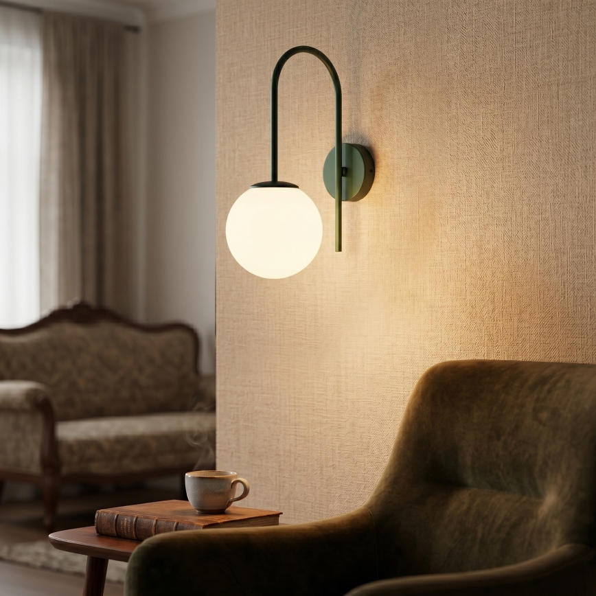 Vägglampa CAMBRIDGE 1xE14/15W/230V grön