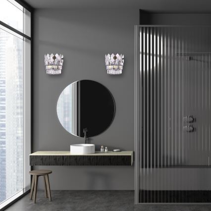 Vägglampa CARISMA 2xE14/40W/230V skinande krom