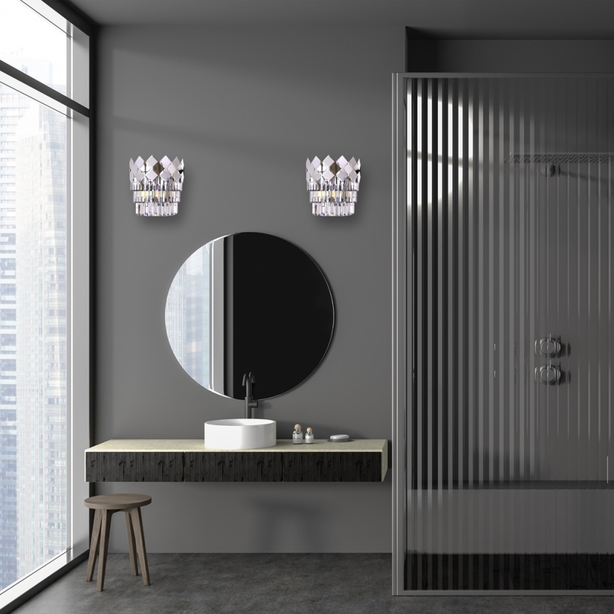 Vägglampa CARISMA 2xE14/40W/230V skinande krom