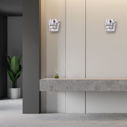 Vägglampa CARISMA 2xE14/40W/230V skinande krom