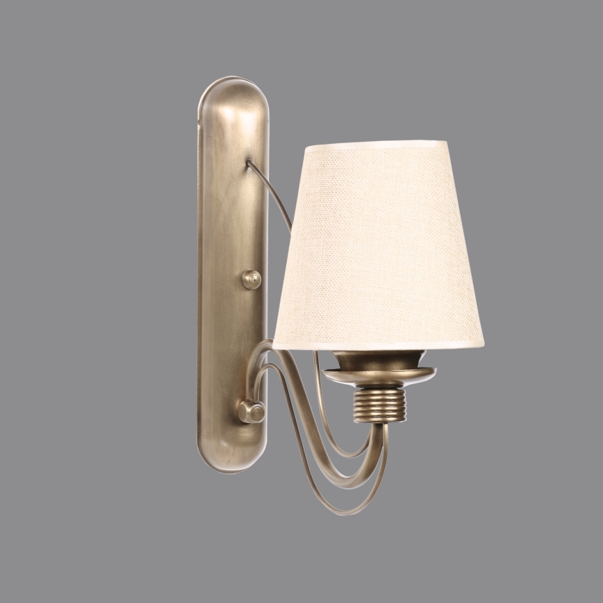 Vägglampa CLASSIC 1xE27/40W/230V brons/beige