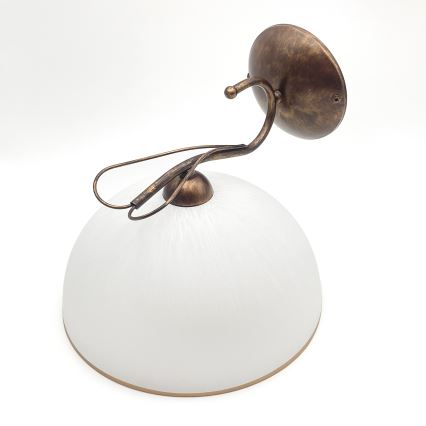 Vägglampa COBRA 1xE27/60W/230V brons/patina