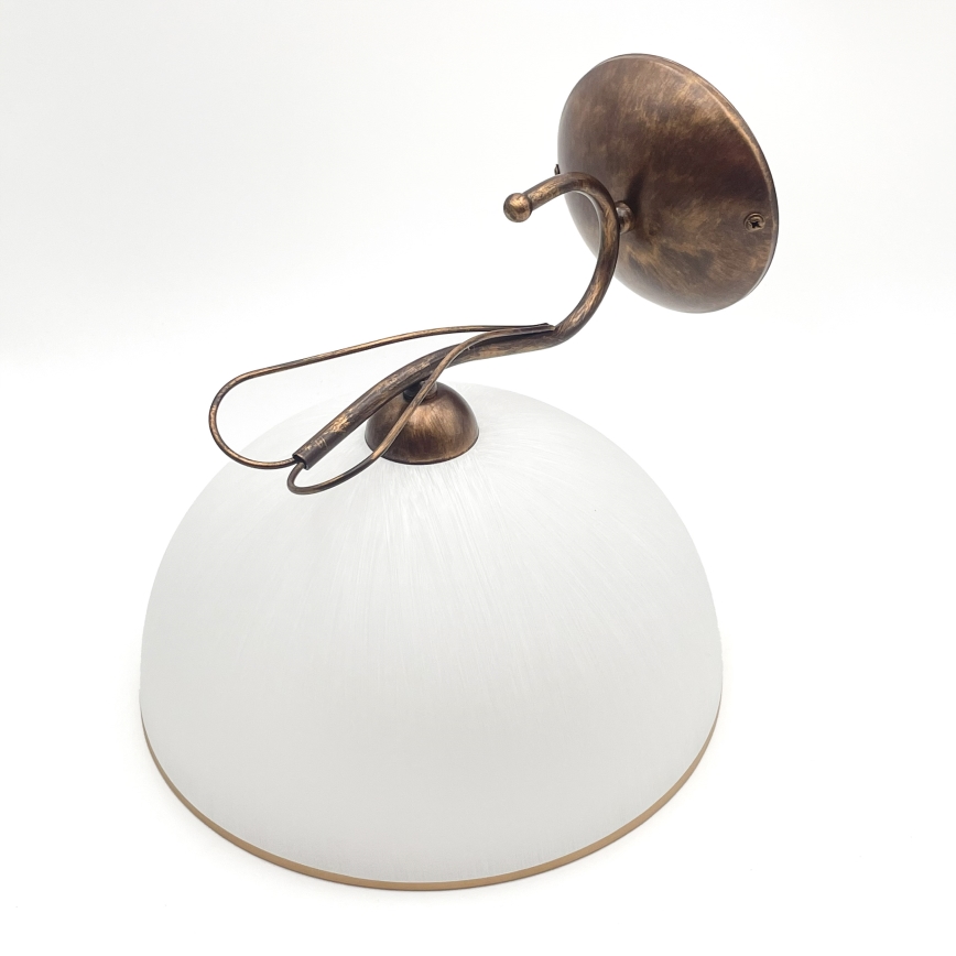 Vägglampa COBRA 1xE27/60W/230V brons/patina