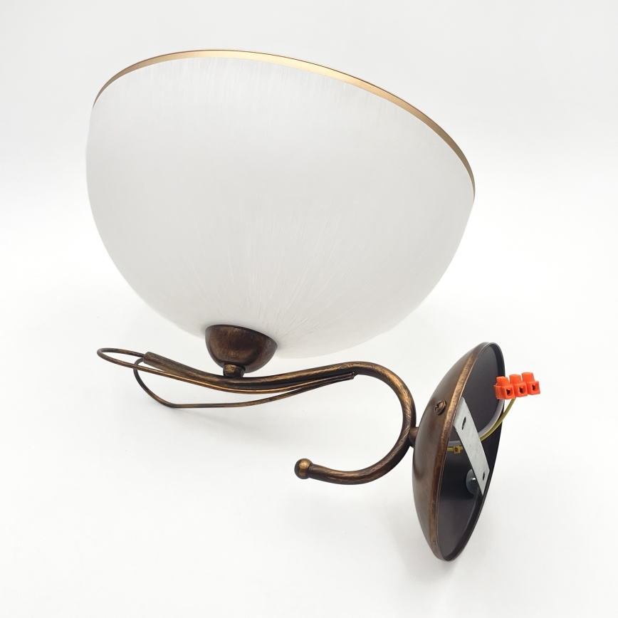 Vägglampa COBRA 1xE27/60W/230V brons/patina