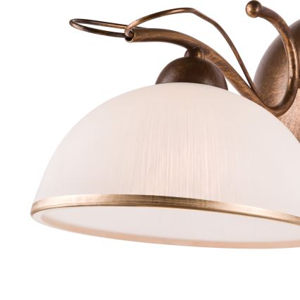 Vägglampa COBRA 1xE27/60W/230V brons/patina