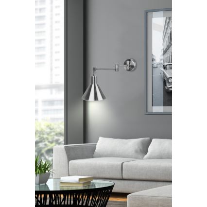 Vägglampa  COPENHAGEN 1xE14/40W/230V matt krom