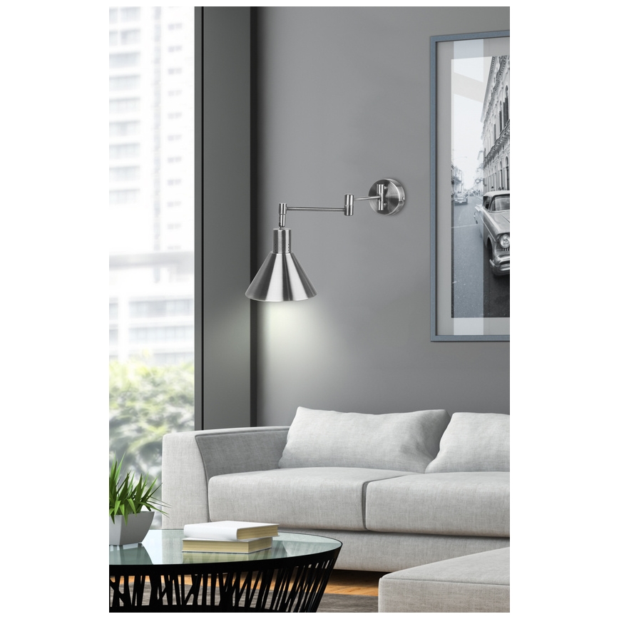 Vägglampa  COPENHAGEN 1xE14/40W/230V matt krom
