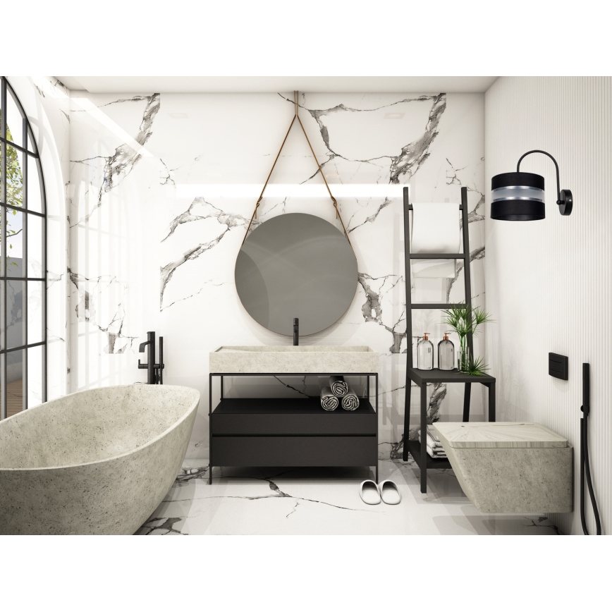 Vägglampa CORAL 1xE27/60W/230V svart