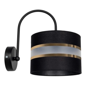 Vägglampa CORAL 1xE27/60W/230V svart