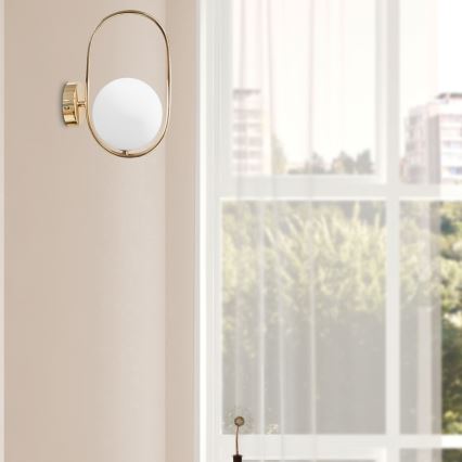 Vägglampa CORDEL 1xG9/28W/230V guld