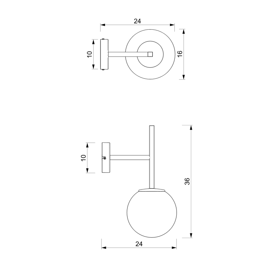Vägglampa DAGA 1xE14/60W/230V