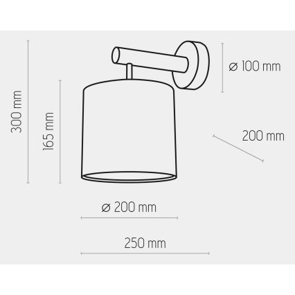 Vägglampa  DEVA 1xE27/60W/230V vit /trä