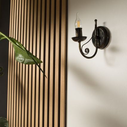 Vägglampa DONATO 1xE14x40W/230V patina