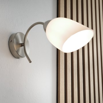 Vägglampa DONNA 1xE27/60W/230V nickel