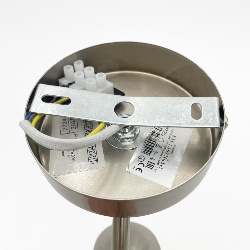 Vägglampa DONNA 1xE27/60W/230V nickel