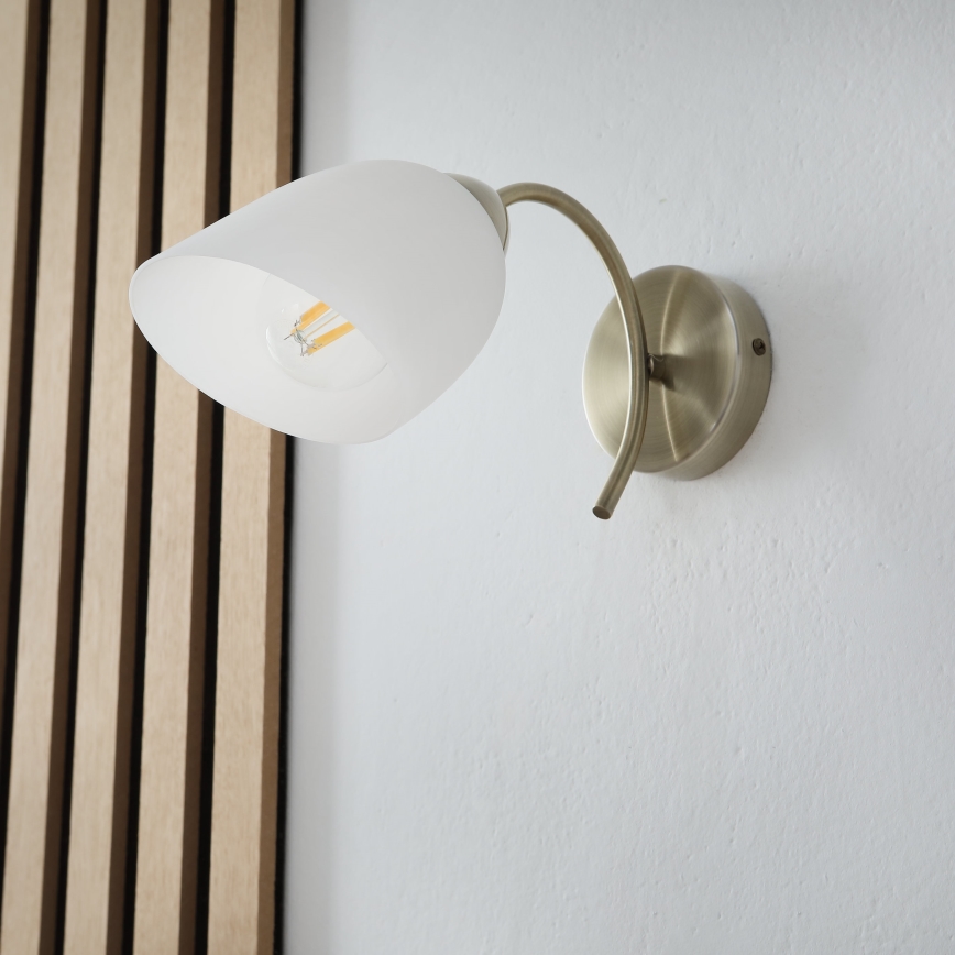 Vägglampa DONNA 1xE27/60W/230V patina