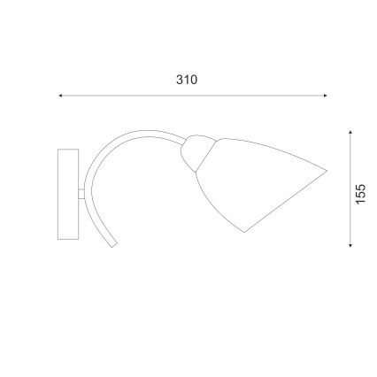 Vägglampa DONNA 1xE27/60W/230V patina