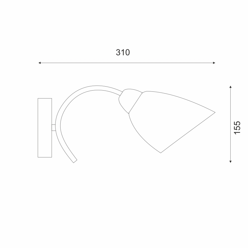 Vägglampa DONNA 1xE27/60W/230V patina