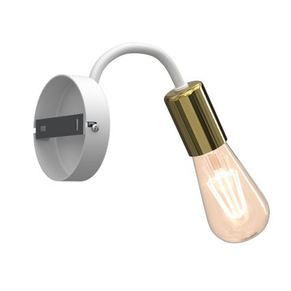 Vägglampa  DOW 1xE27/60W/230V vit/guld