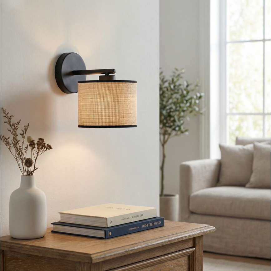 Vägglampa ECO 1xE27/15W/230V beige/rotting