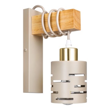 Vägglampa ELEN 1xE27/35W/230V beige/guld/brun