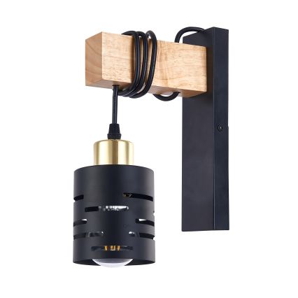 Vägglampa ELEN 1xE27/35W/230V svart/guld/brun