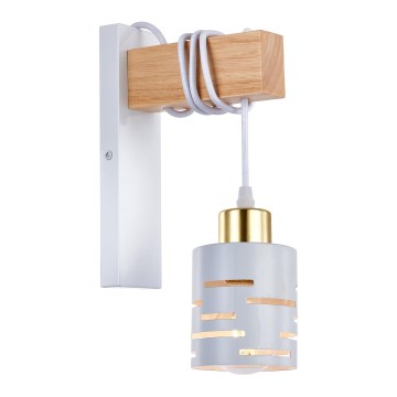 Vägglampa ELEN 1xE27/35W/230V vit/guld/brun