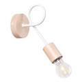 Vägglampa EMBER 1xE27/15W/230V vit/beige/bok
