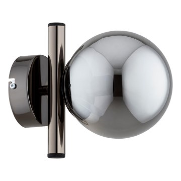 Vägglampa ERAL 1xE14/10W/230V blank krom/svart/rökfärgad