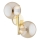 Vägglampa ERAL 2xE14/10W/230V guldfärgad/beige/rökfärgad