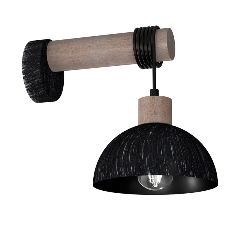 Vägglampa  ERIK 1xE27/60W/230V brun /svart 