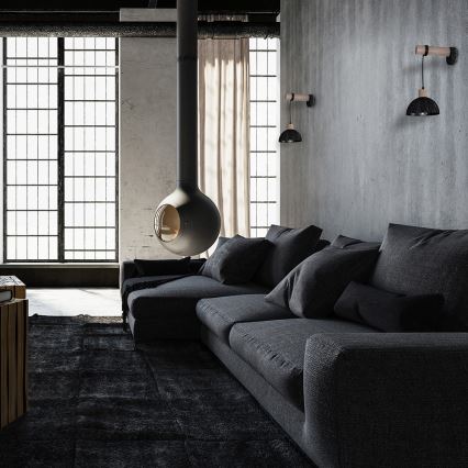 Vägglampa  ERIK 1xE27/60W/230V brun /svart 