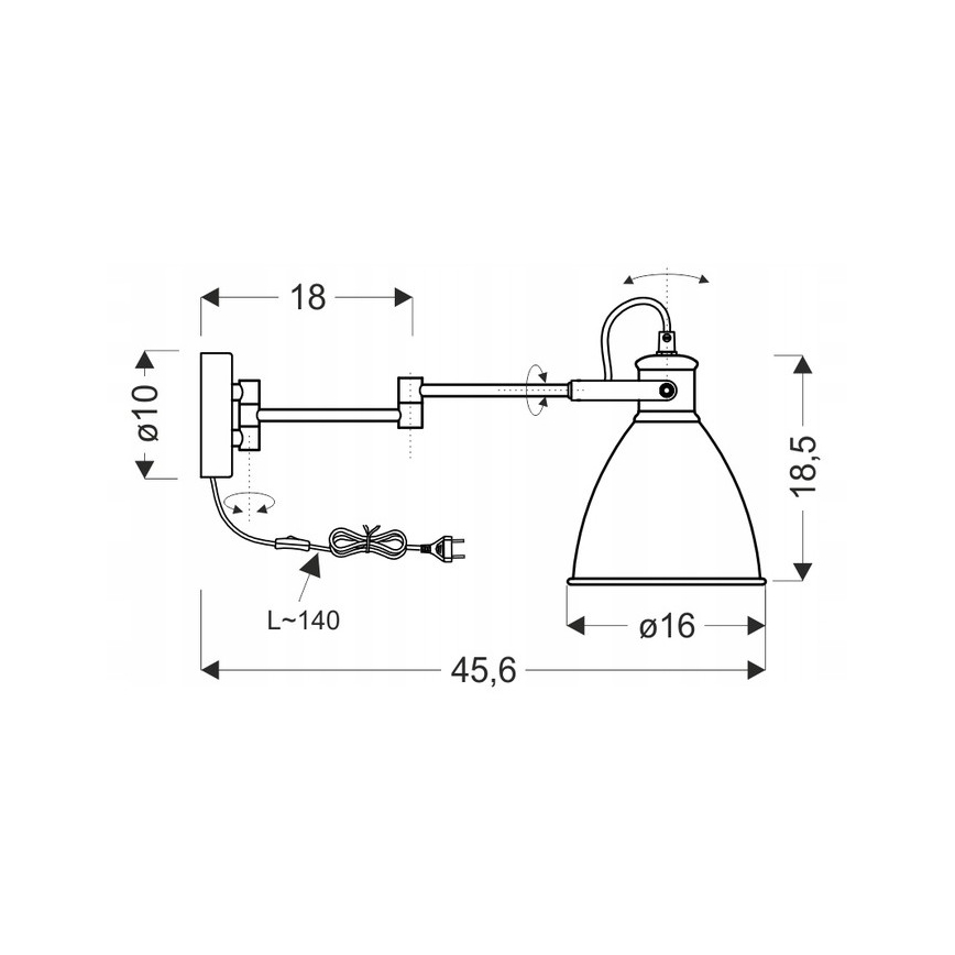 Vägglampa  ESPERA 1xE27/40W/230V