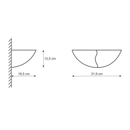 Vägglampa FALA 1xE14/12W/230V plåster/vit