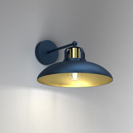 Vägglampa  FELIX 1xE27/60W/230V blå