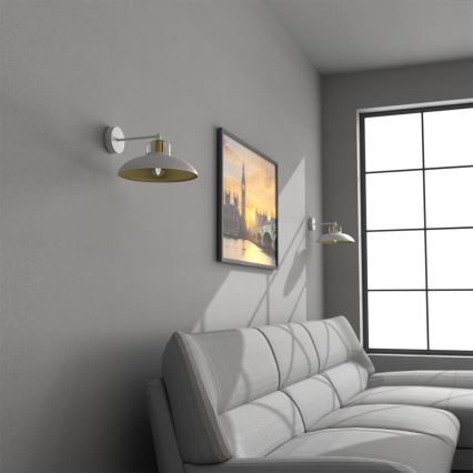 Vägglampa  FELIX 1xE27/60W/230V vit
