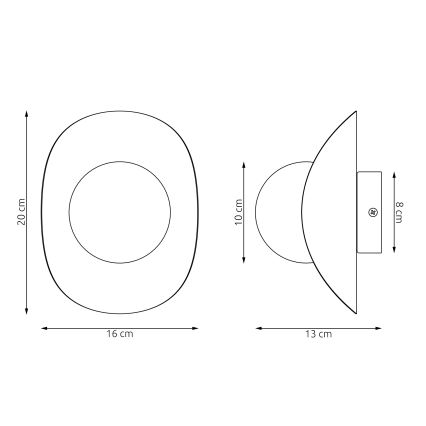 Vägglampa FIERO 1xG9/8W/230V vit