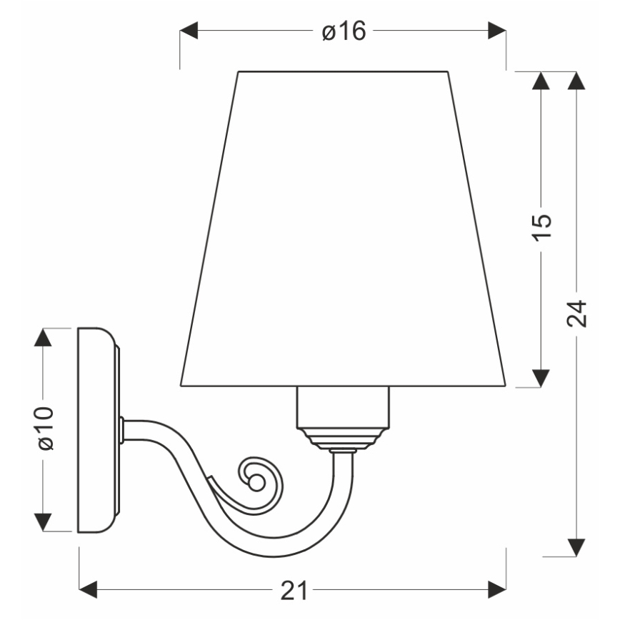 Vägglampa FIREZ 1xE27/40W/230V vit/grå