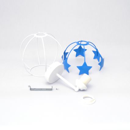 Vägglampa för barn STARS 1xE27/15W/230V blå/vit