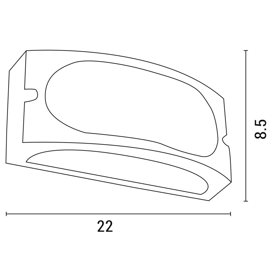 Vägglampa för utomhusbruk 1xE27/10W/230V IP54 grå