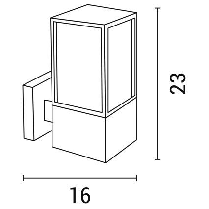 Vägglampa för utomhusbruk 1xE27/12W/230V IP44 antracit