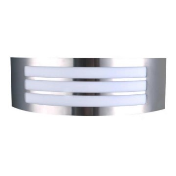 Vägglampa för utomhusbruk 1xE27/14W/230V IP44 matt krom