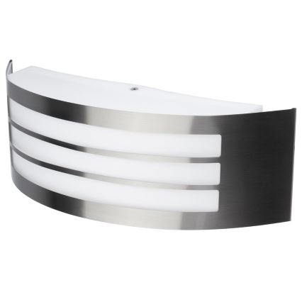 Vägglampa för utomhusbruk 1xE27/14W/230V IP44 matt krom