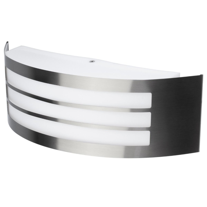 Vägglampa för utomhusbruk 1xE27/14W/230V IP44 matt krom