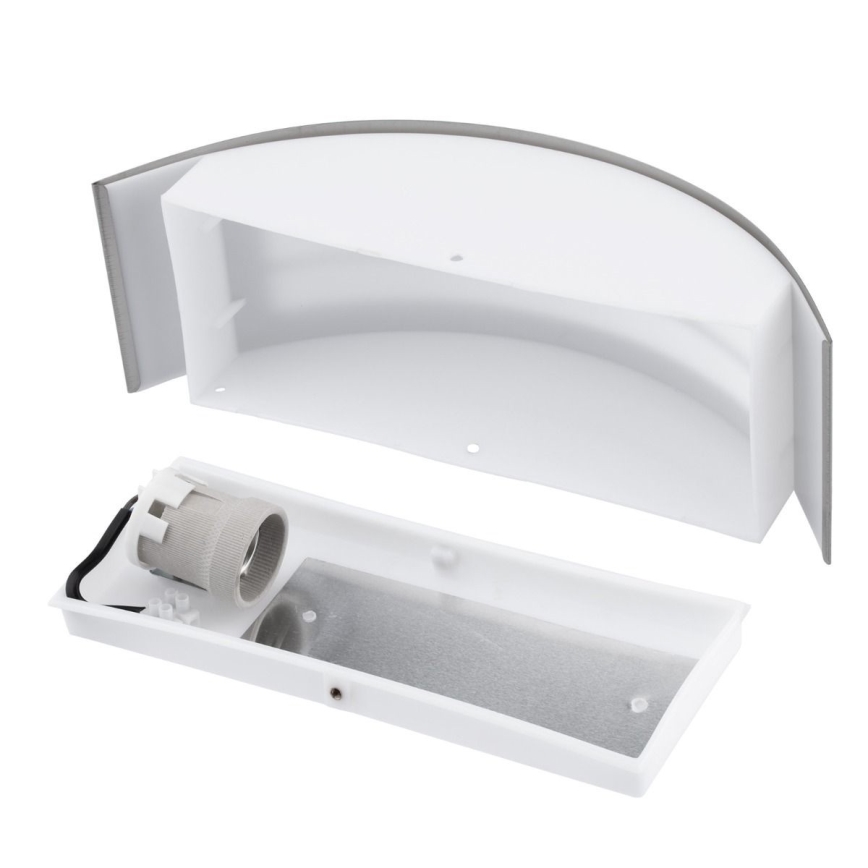 Vägglampa för utomhusbruk 1xE27/14W/230V IP44 matt krom