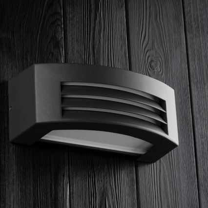Vägglampa för utomhusbruk 1xE27/14W/230V IP54 svart