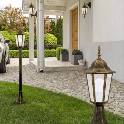 Vägglampa för utomhusbruk 1xE27/20W/230V IP43 patina