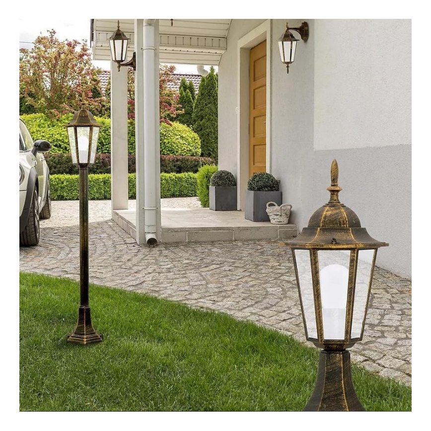 Vägglampa för utomhusbruk 1xE27/20W/230V IP43 patina