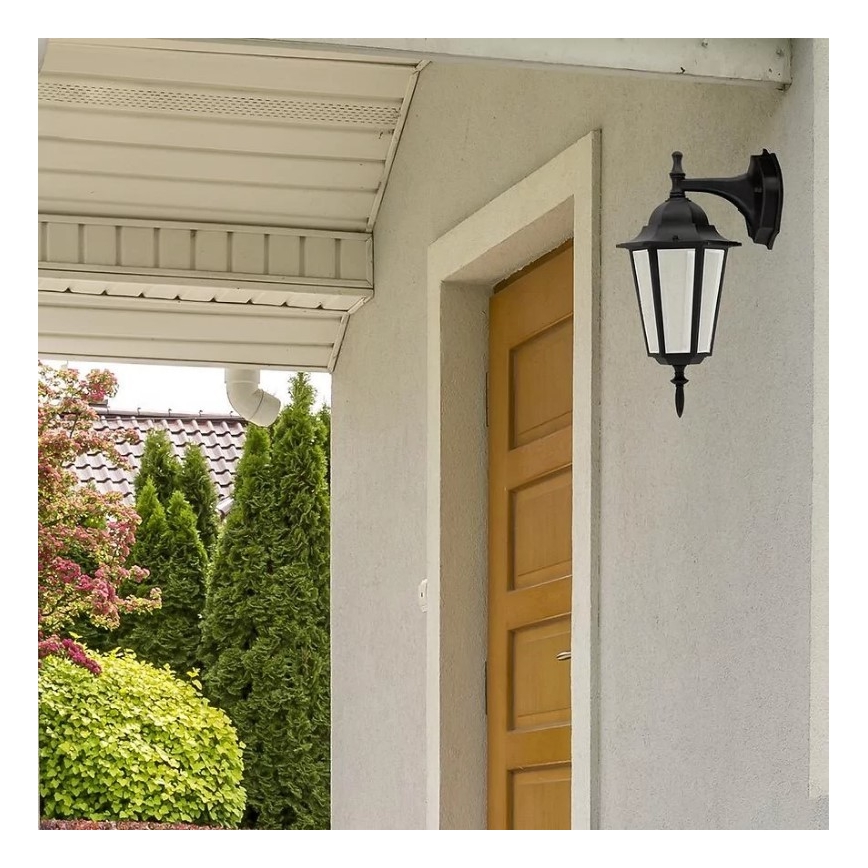 Vägglampa för utomhusbruk 1xE27/20W/230V IP43 svart